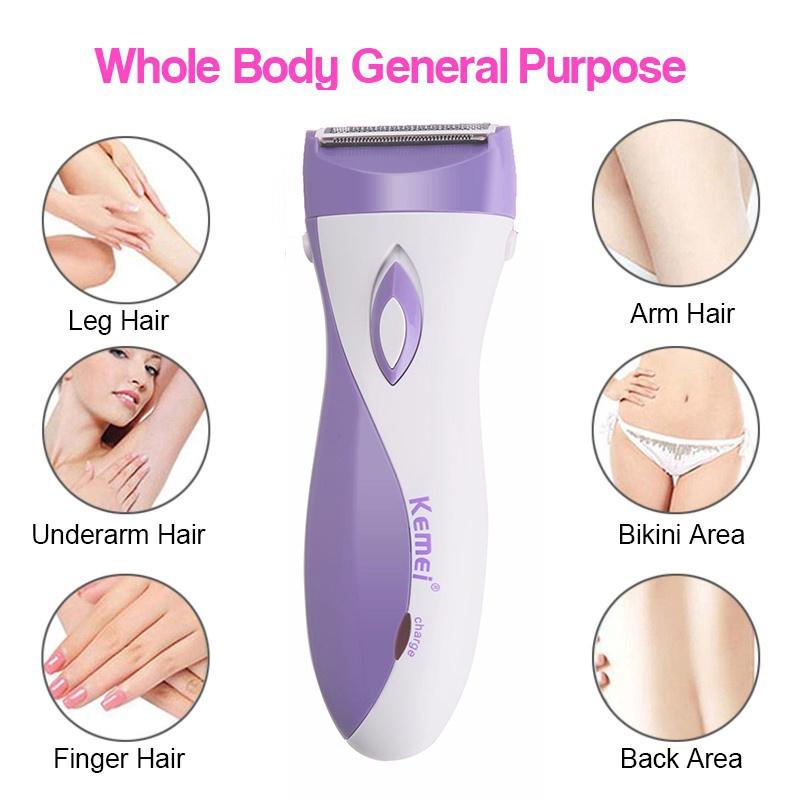 Kemei KM-3018 Waterproof Electric Epilator Women shaver Bikini Underarm Body Hair Removal Device KM-3018 400mAh
