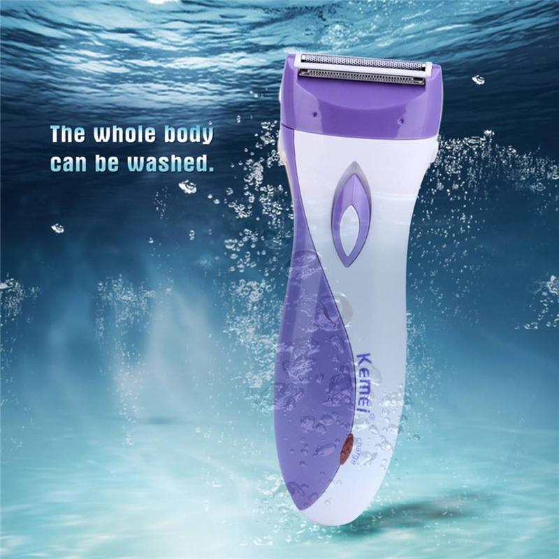 Kemei KM-3018 Waterproof Electric Epilator Women shaver Bikini Underarm Body Hair Removal Device KM-3018 400mAh