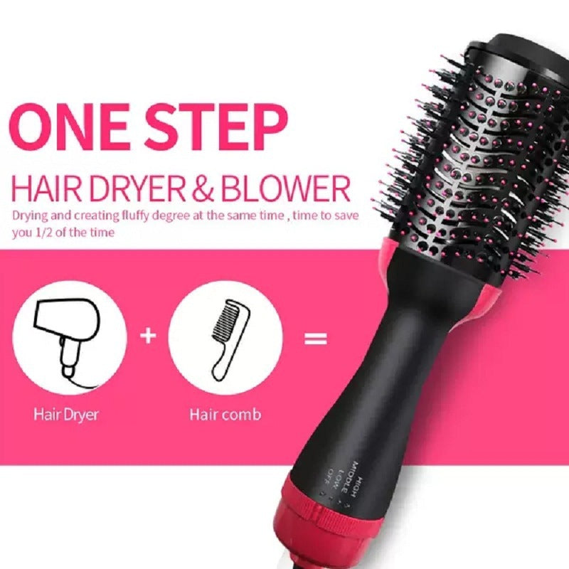 Hair Dryer Brush Blow Dryer Brush in One, Upgraded 4 in 1 Hair Dryer and Styler Volumizer with Negative Ion Anti-frizz Ceramic Titanium Barrel Hot Air Brush Hair Straightener Brush